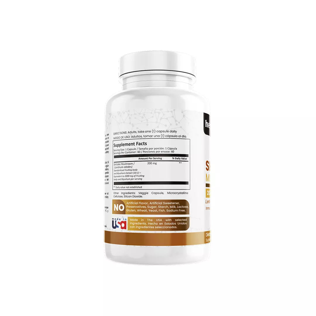 Shiitake 200 mg, 60 cápsulas