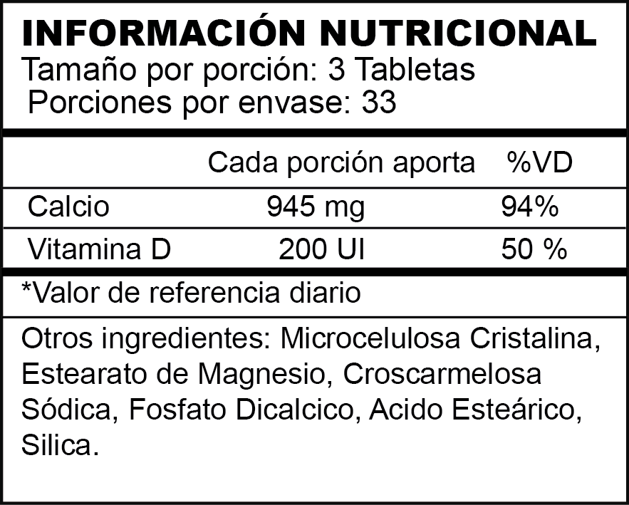 Citrato de Calcio + Vitamina D 100 tabletas — imagen 2